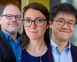 Portraits of Professor Adam Berinsky, postdoc Chloe Wittenberg and Professor Teppei Yamamoto