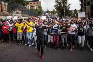 group protesting